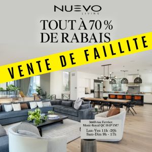 Vente de faillite Nuevo Living