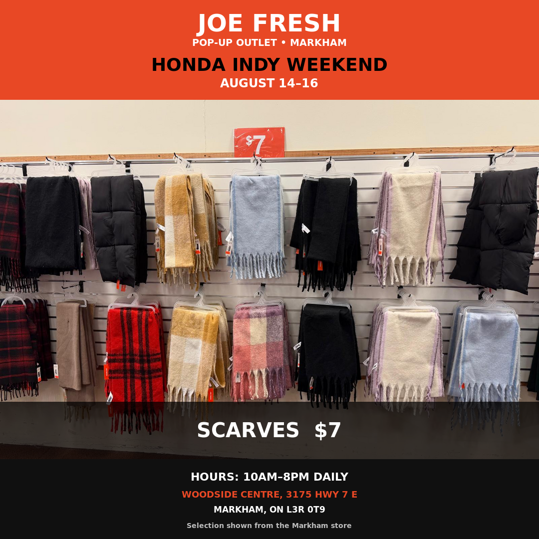 Joe Fresh Markham scarves for $7