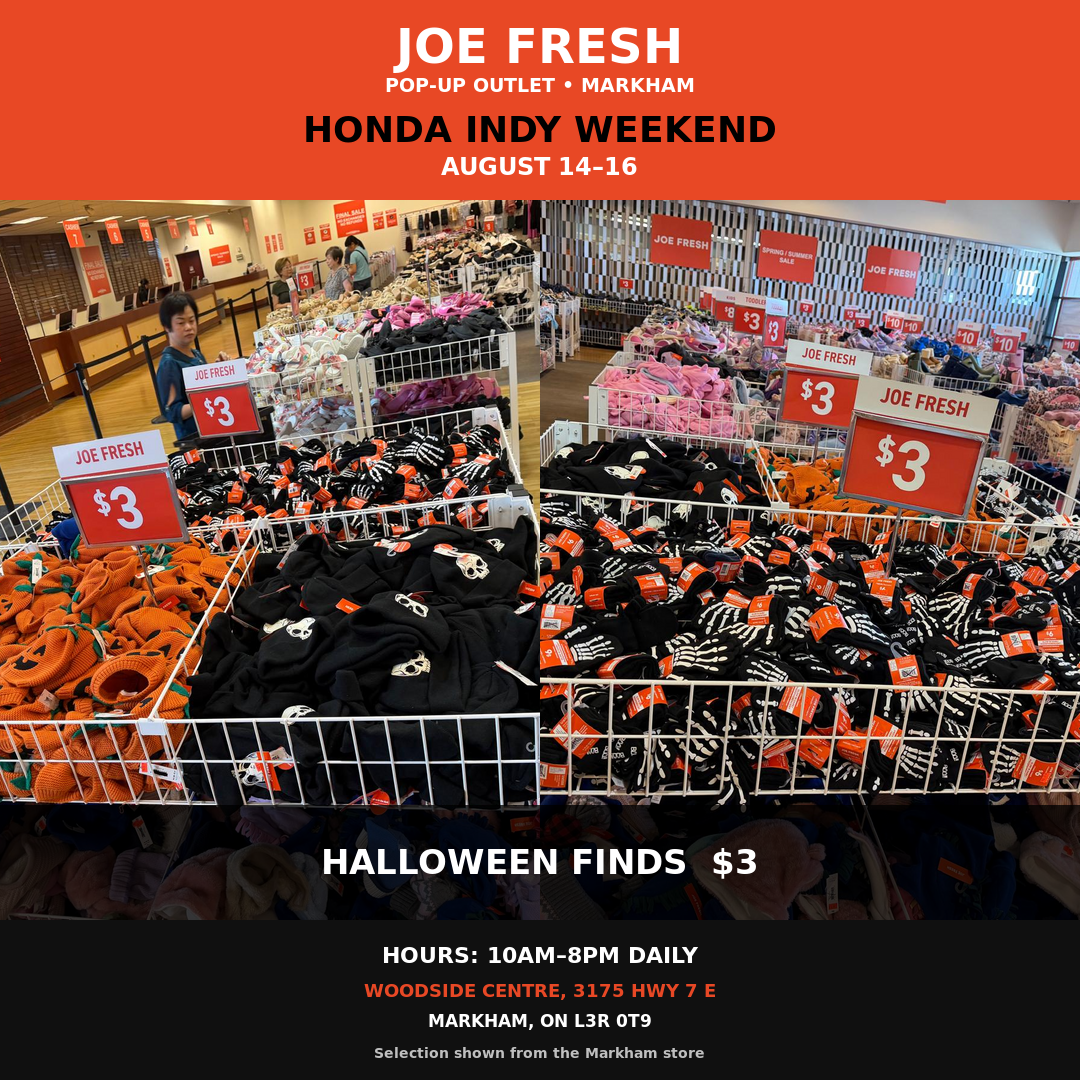 Joe Fresh Markham Halloween finds for $3