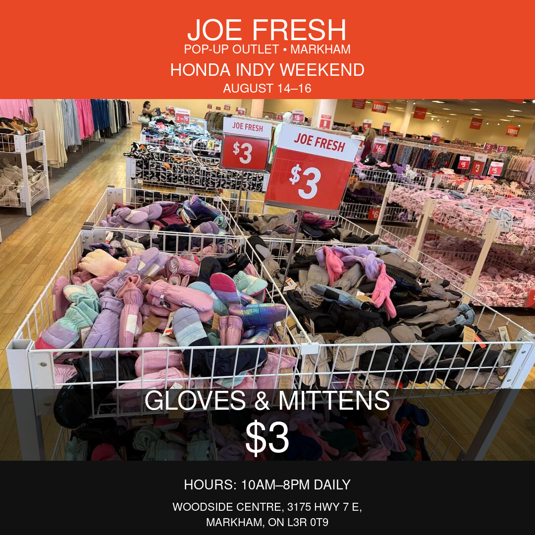 Joe Fresh Markham gloves and mittens for $3