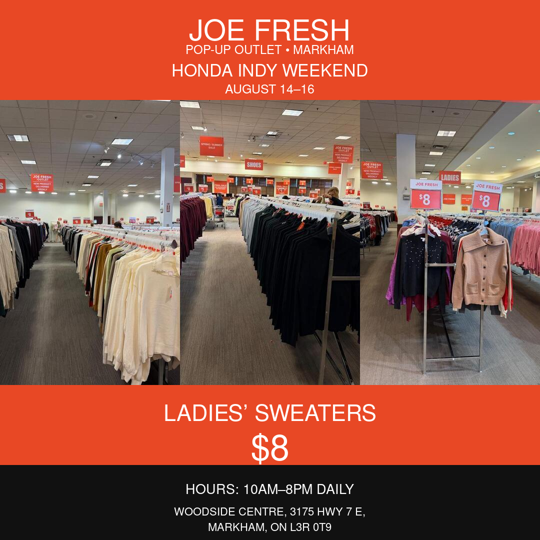 Joe Fresh Markham ladies' sweaters for $8
