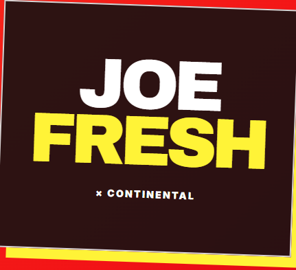 Joe Fresh by Continental branding for the Mega Warehouse Sale